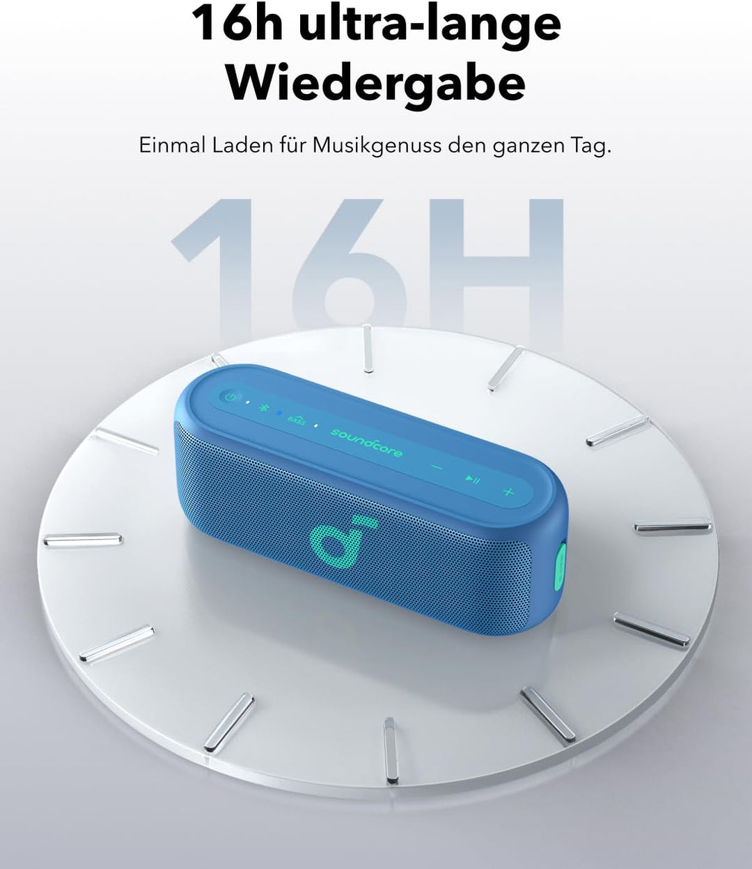 soundcore Select 2S, tragbarer Bluetooth-Lautsprecher mit 20W Stereo-Sound, BassUp™-Technologie, 16h