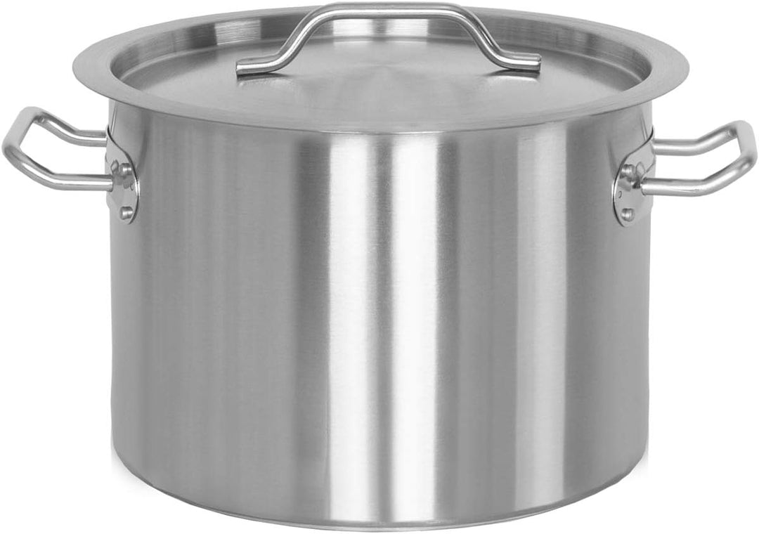 Beeketal 'BKT-14' Gastronomie Kochtopf ca. 13,5 Liter aus Edelstahl mit starken Griffen und Deckel,