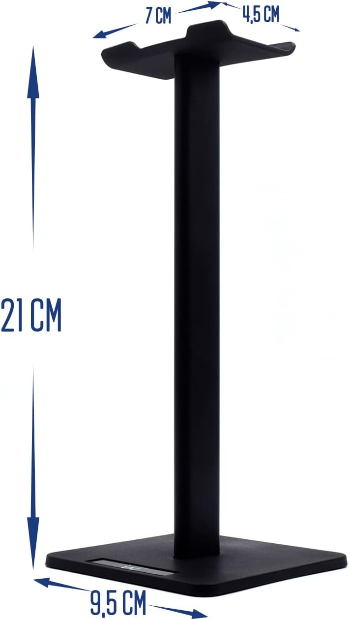 Ewent EW1586 Headphone and Desktop Headphone Stand, Detachable Headphone Stand, Non-Slip TPU Silicon