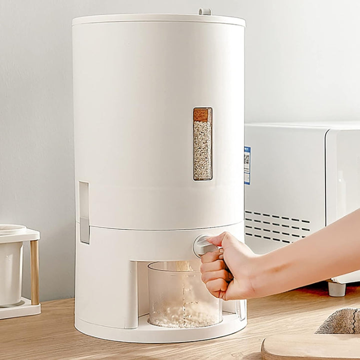 RANZIX Reisspender 6/10kg Vorratsglas Küche Reisvorratsbehälter, Luftdicht und feuchtigkeitsbeständi