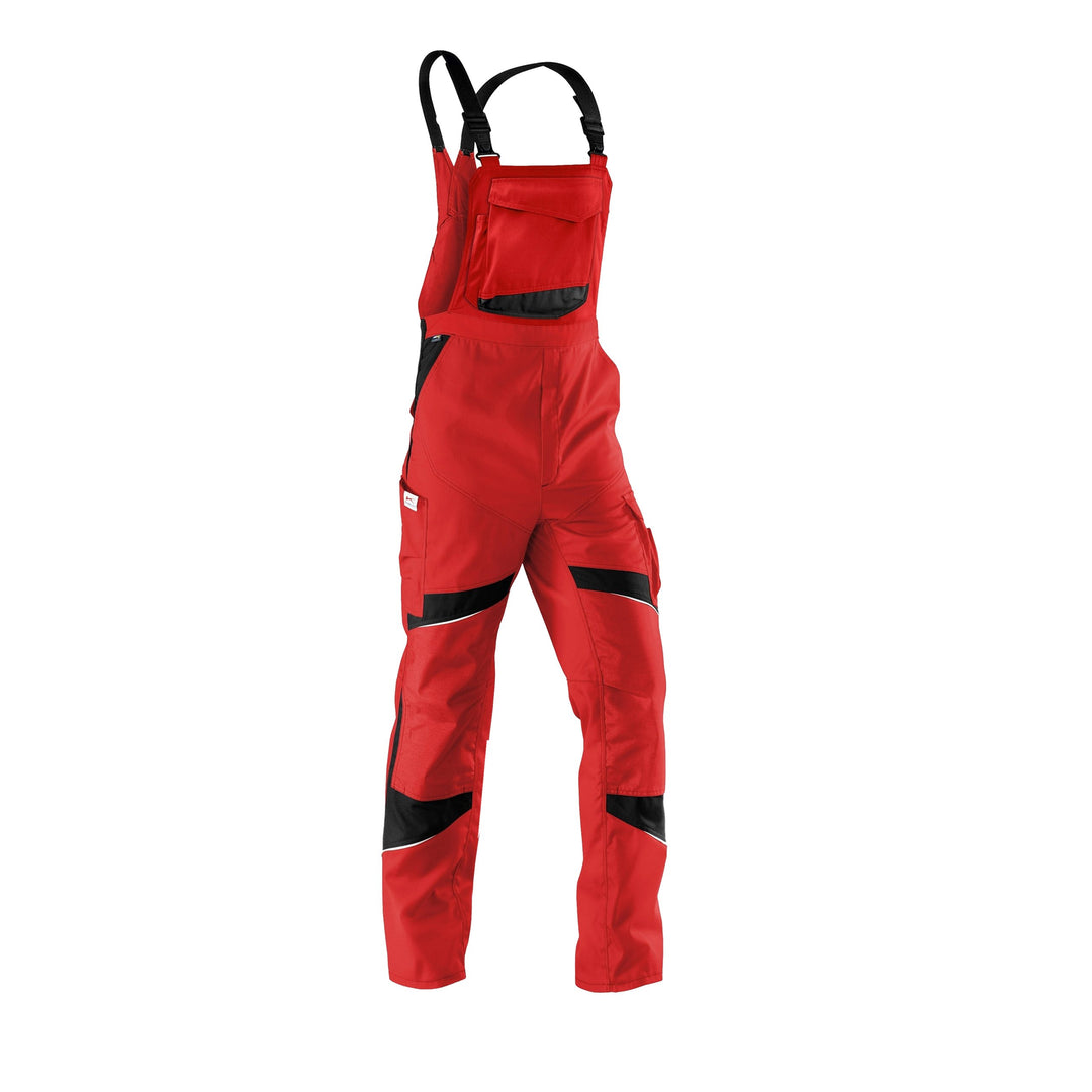 Kübler 32505365-5599-25 Latzhose Activiq Grösse, Mittelrot/Schwarz, 25 Mittelrot/Schwarz Size 25 in,