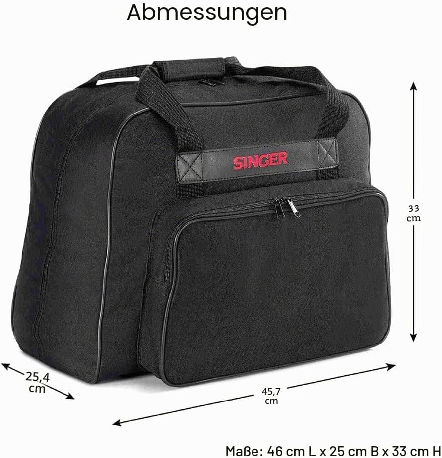 SINGER Case schwarz Tragetasche für Nähmaschinen, Leinen, Universal, Schwarz