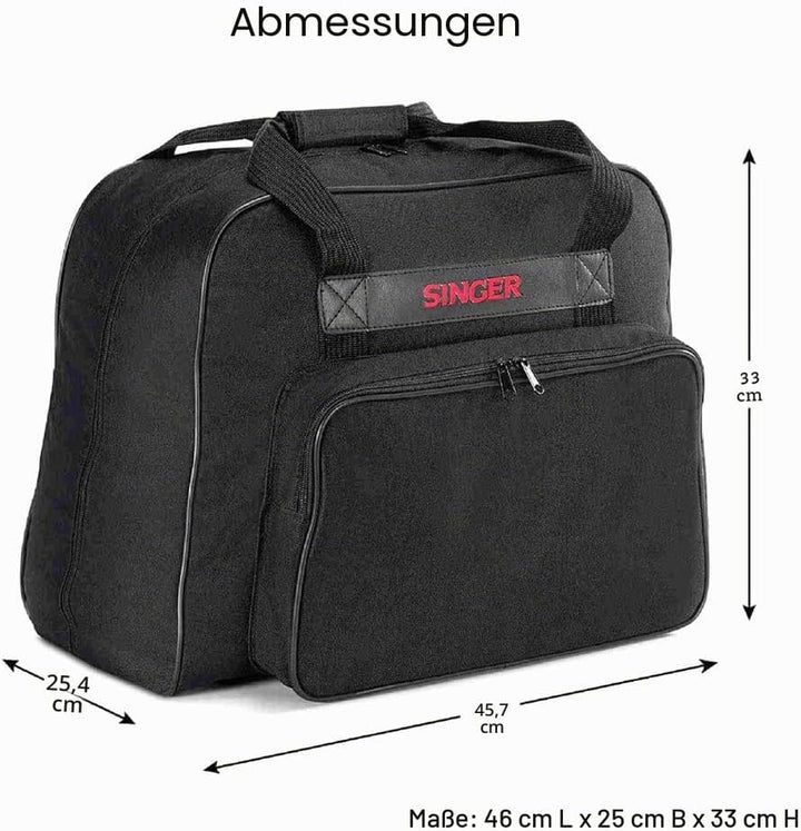 SINGER Case schwarz Tragetasche für Nähmaschinen, Leinen, Universal, Schwarz