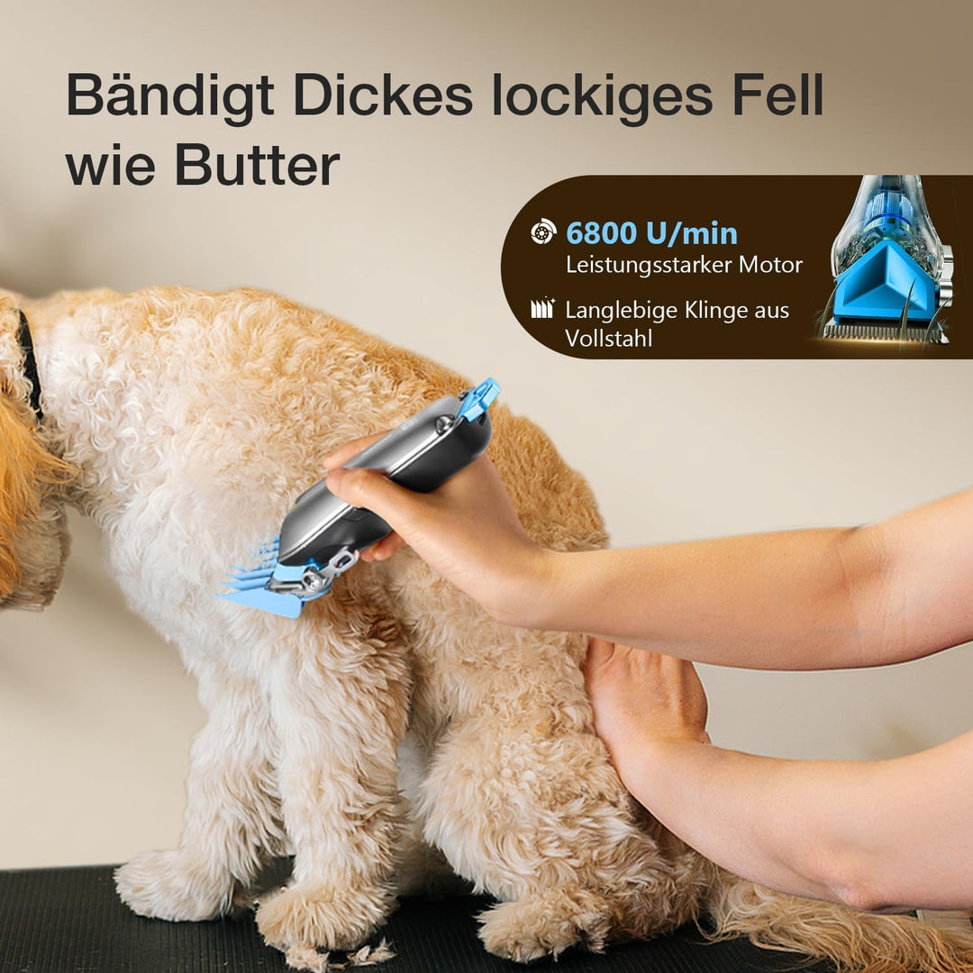 Leise Hundeschermaschine Dichtes Fell, Profi Schermaschine Hund aus PC, Hunde Haarschneidemaschine H