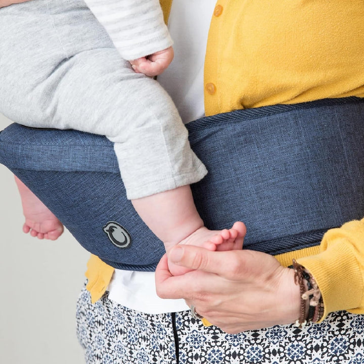 Hippychick Hipseat Babytragetasche, leicht, verstellbar, für 6–36 Monate, Jeansblau denim-blau, deni