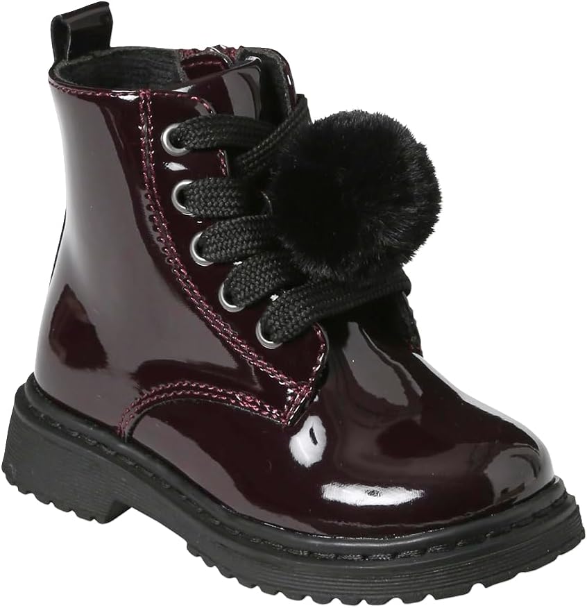 Vertbaudet Baby Lack-Boots mit Reissverschluss 20 EU Bordeaux, 20 EU Bordeaux