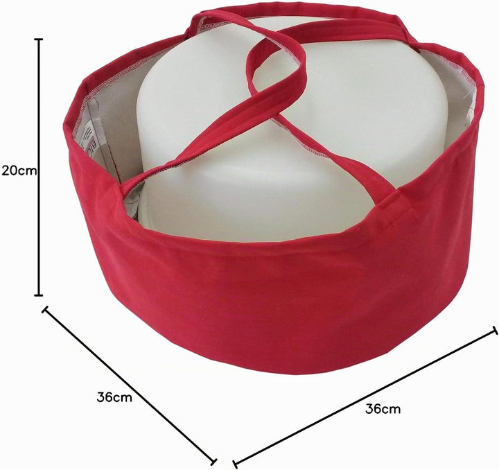 Biona Kuchentragetasche/Transportbox (Kuchen/Torten) bis Behälter ø 36 cm Höhe 20 cm, waschbar (rot)