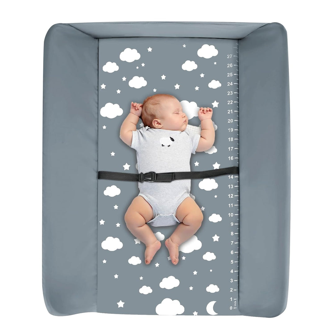 OHMG Baby Wickelkombi Klappbare Wickelkommode,Wickeltisch mit Rollen,Mobiler Wickeltisch mit Wickela