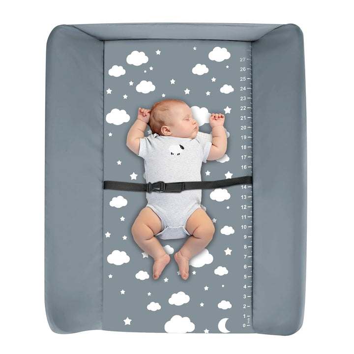 OHMG Baby Wickelkombi Klappbare Wickelkommode,Wickeltisch mit Rollen,Mobiler Wickeltisch mit Wickela