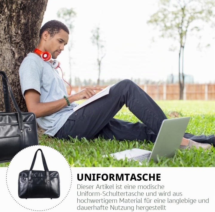 Hemobllo Japanische Uniform Schultertasche Aus Pu – Wasserdichte Einzelschulter-Handtasche Für Damen