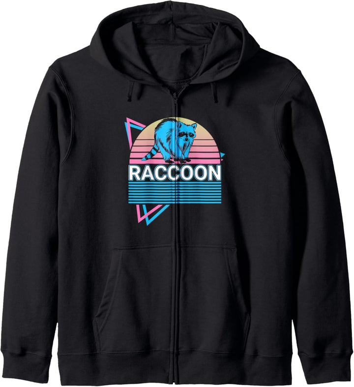 Waschbär Retro Kapuzenjacke