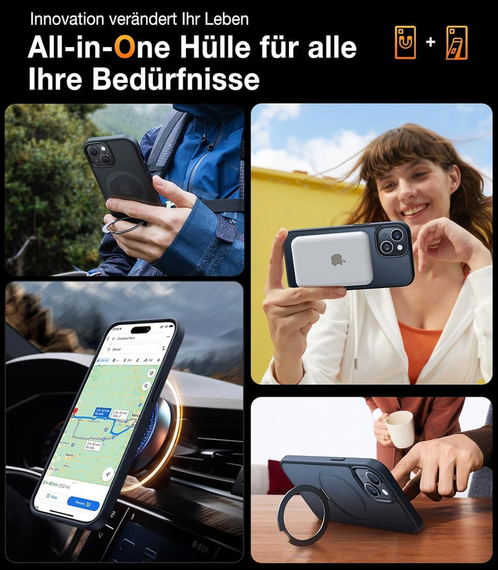 TORRAS [2023 Neue Dynamic Magnetring für iPhone 14 Hülle, iPhone 13 Hülle mit MagSafe-Ständer [Super