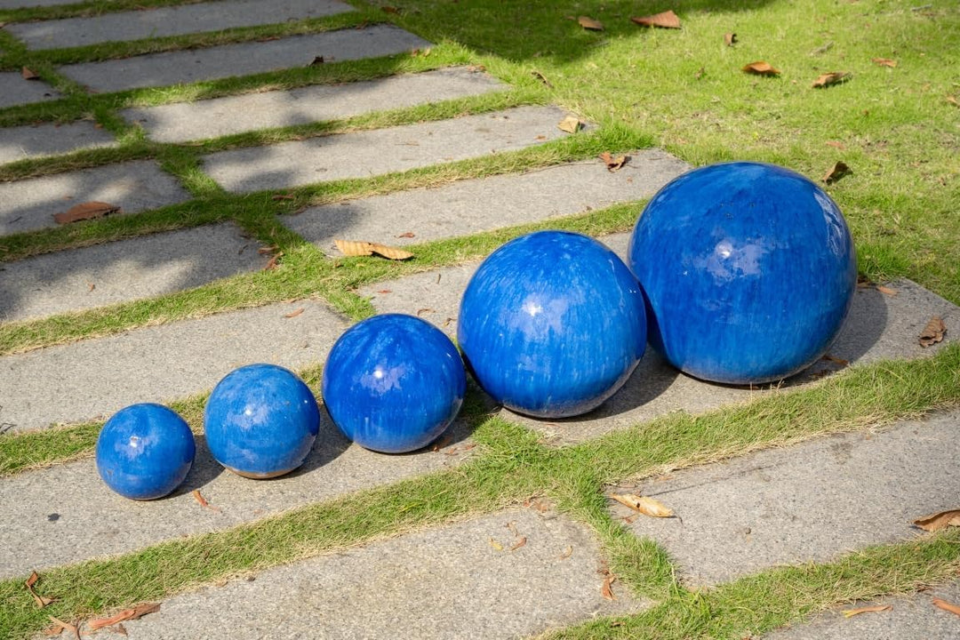 Dekokugel Gartenkugel glasiert -Blau, Grün, Anthrazit, Türkis, Aqua- sehr hochwertig frostfest und w