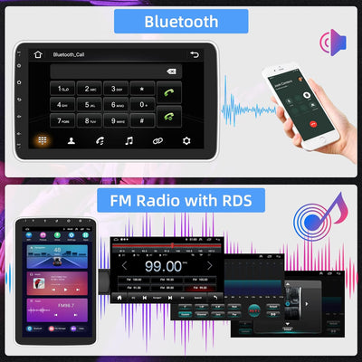 Android Autoradio 1 Din Wireless Carplay Android Auto 10 Zoll Bildschirm Vertikal Gedrehter Touchscr