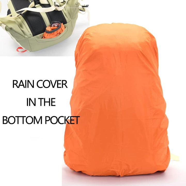 Bseash 40L Leichter wasserdichter Wanderrucksack mit Regenschutz, Outdoor Sport Reise Tagesrucksack
