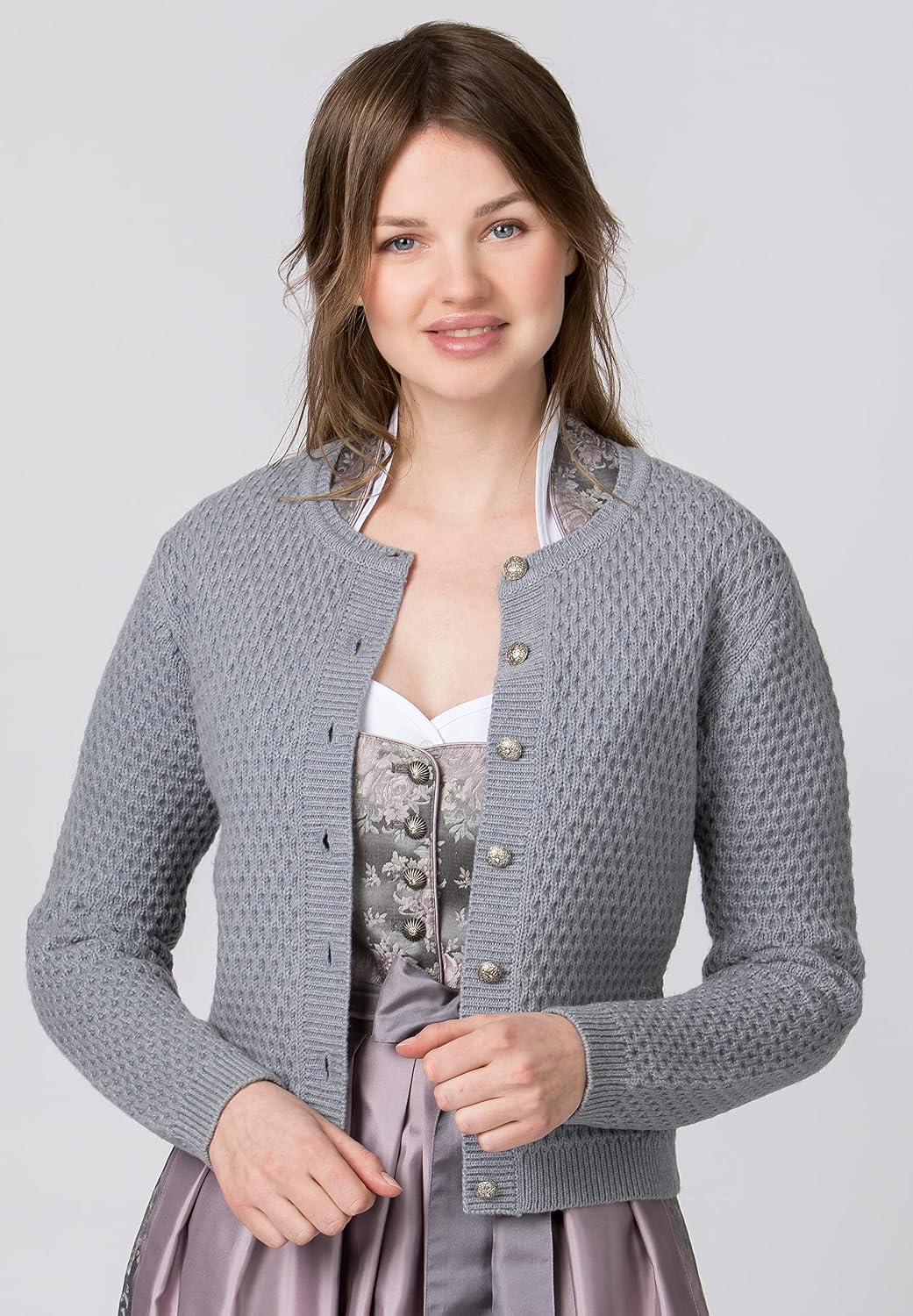 Stockerpoint Damen Jacke Juliette Strickjacke 34 Kiesel, 34 Kiesel