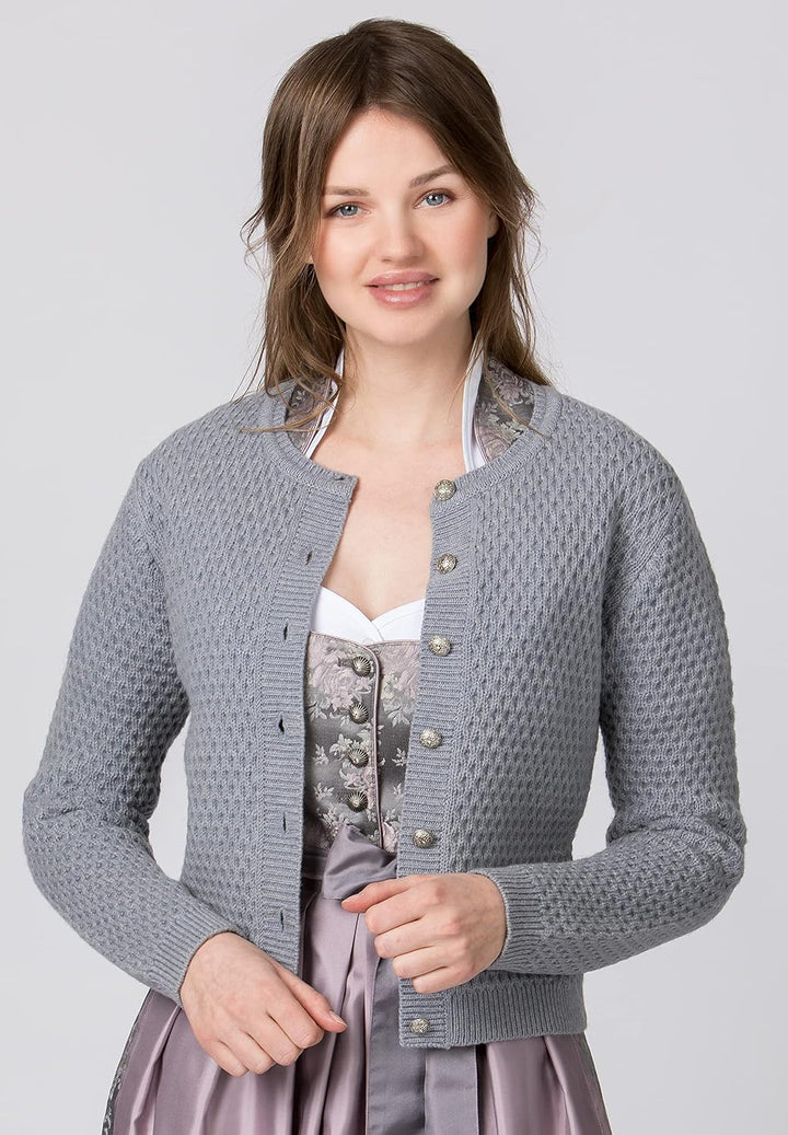 Stockerpoint Damen Jacke Juliette Strickjacke 34 Kiesel, 34 Kiesel