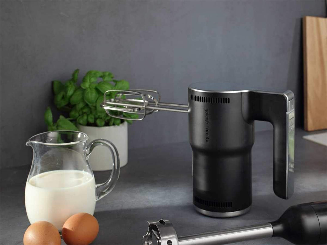 Gorenje M400ORAB Handmixer/Edelstahlquirlen und etra lange Teighacken/Turbotaste / 5 Stufen/Smart Co