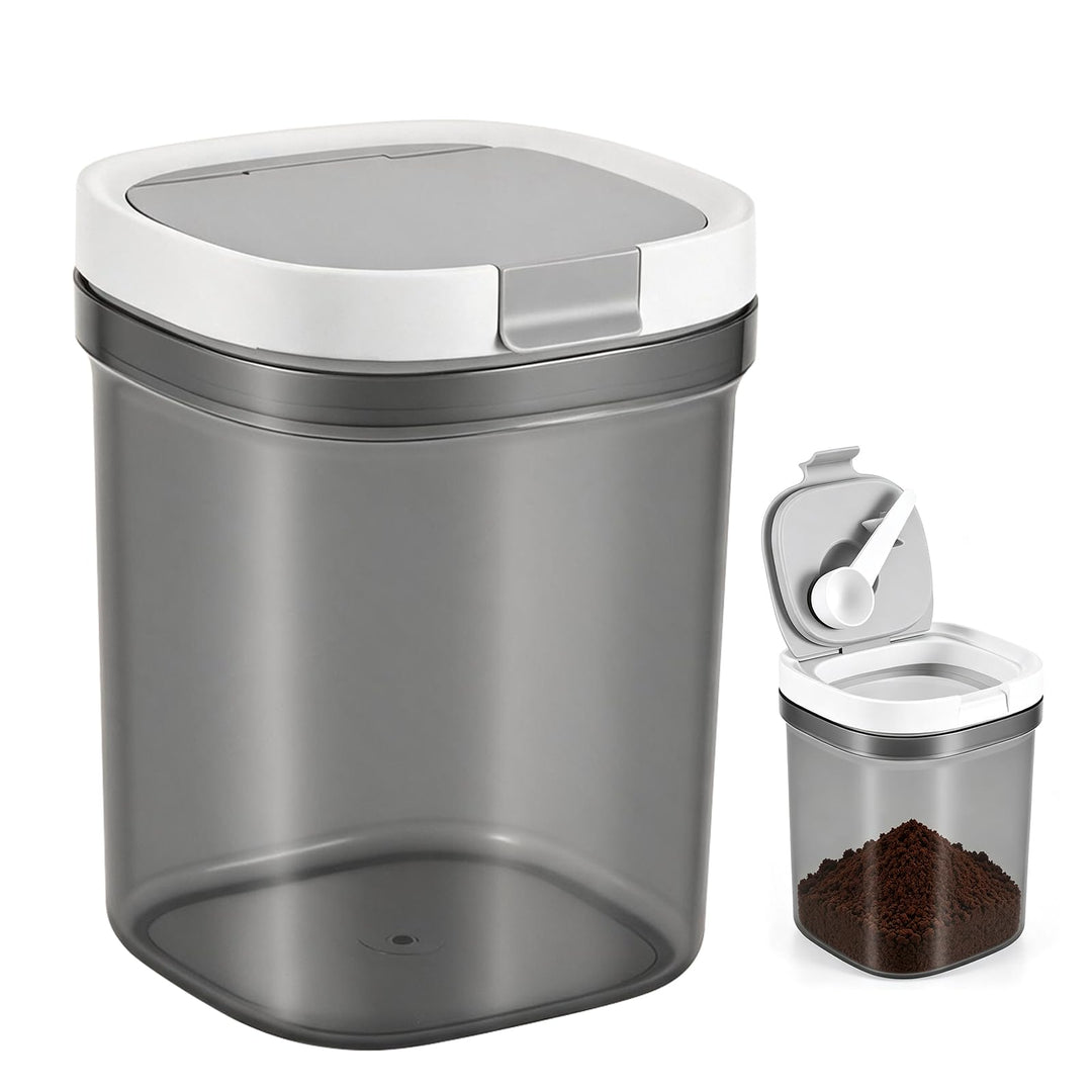 Vakuum Kaffeedose 1300ml, Kaffeedose luftdicht mit Löffel und Deckel, Kaffeepulver Behälter für Kaff