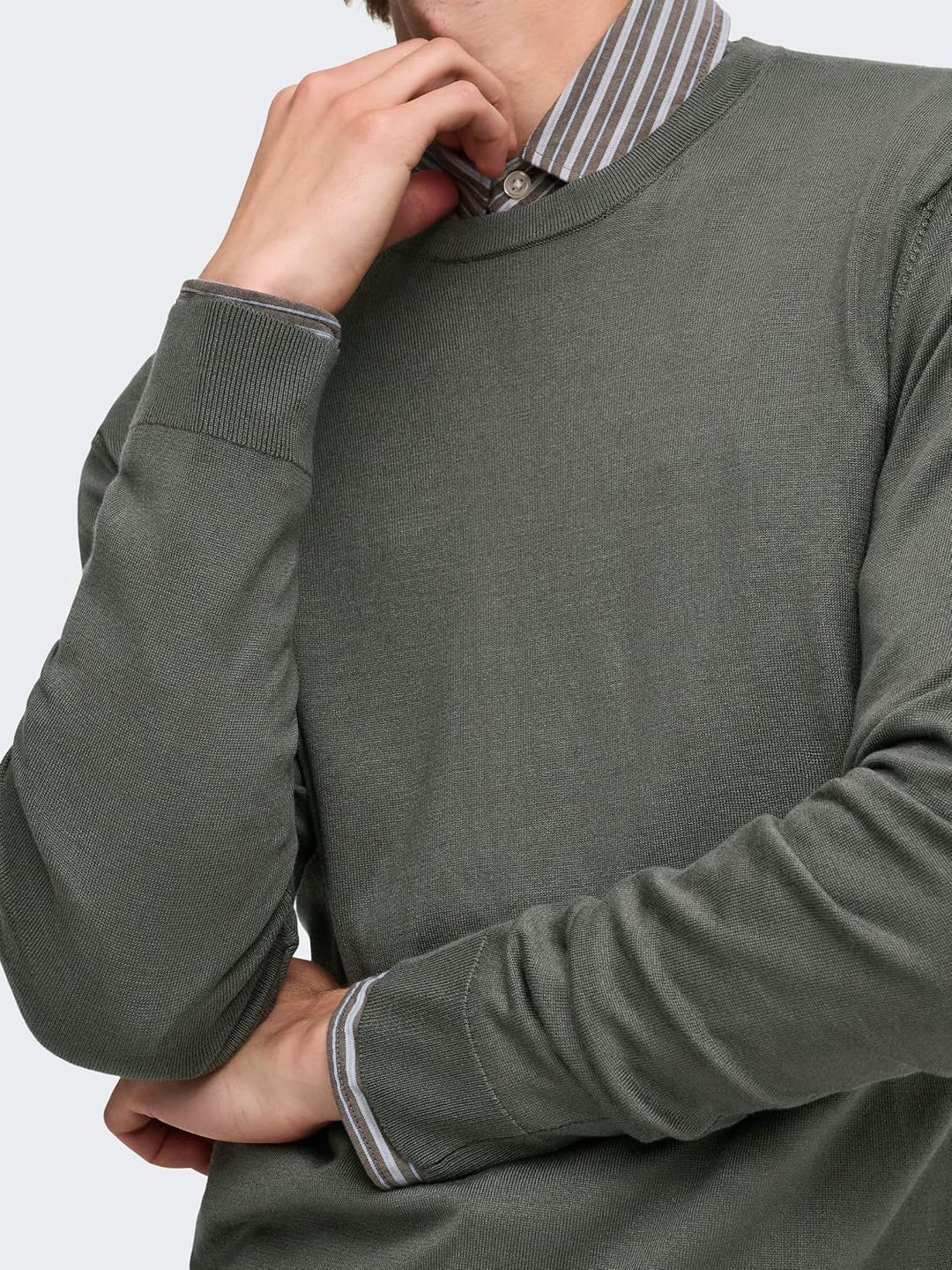 Only &amp; Sons Male Strickpullover ONSWYLER Pullover S Beluga, S Beluga