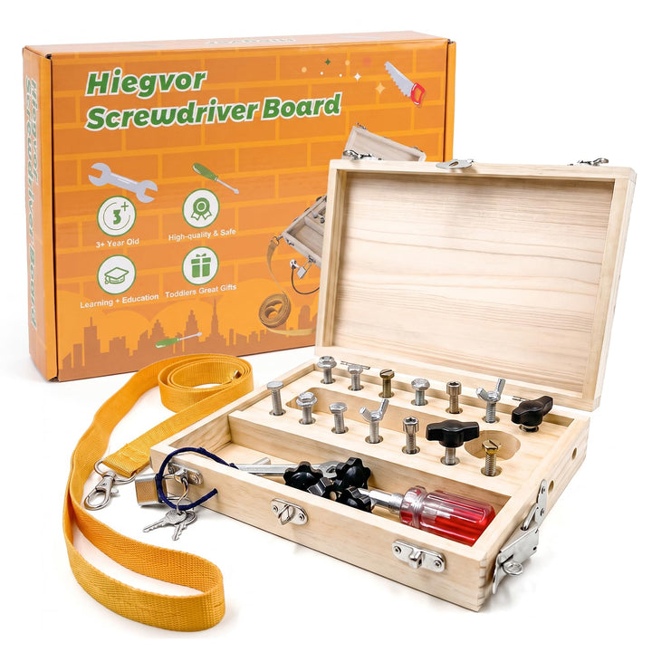 Montessori Spielzeug ab 3 4 5Jahre, Busy Board mit Schraubendreher Montessori C, Montessori C