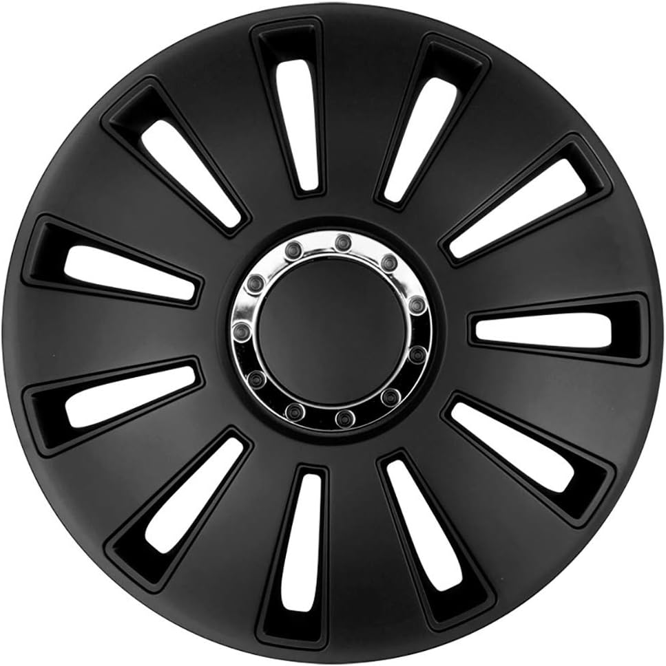 AUTO-STYLE Satz Radzierblenden Silverstone Pro 14-Zoll Schwarz 14-inch Schwarz, 14-inch Schwarz