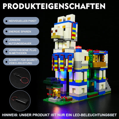 Led Licht Set für Lego 21188 Minecraft Das Lamadorf Set (Kein Lego-Modell enthalten, nur Beleuchtung