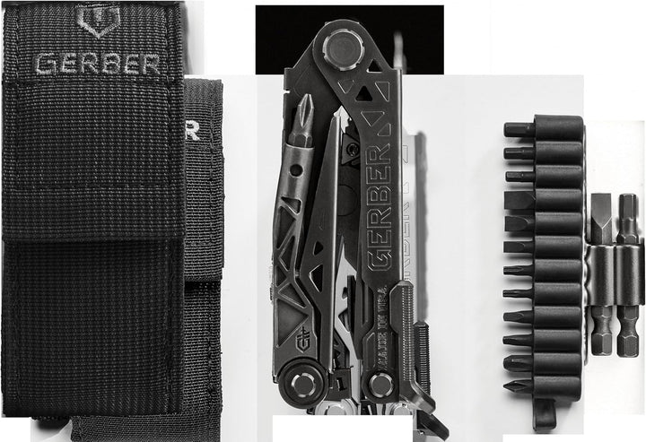 Gerber Multi-Tool mit Gürtel-Clip, Center-Drive Rescue, Mit Gurtschneider, 14 Funktionen und Nylon-S