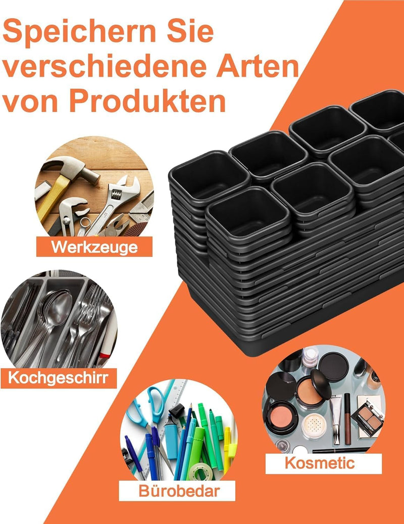 AXNSATRE Sortierbox Schubladen Werkstatt Werkzeug Organizer - 19 Stück Schubladen Ordnungssystem, We
