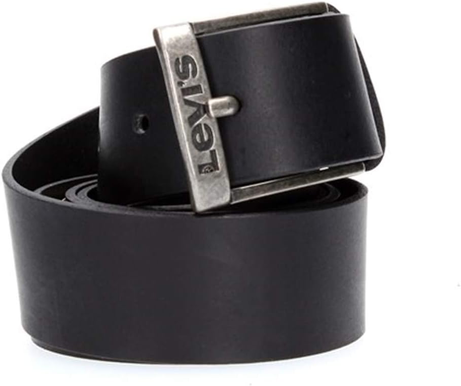 Levi's Herren New Duncan Gürtel (1er Pack) 115 Regular Black, 115 Regular Black