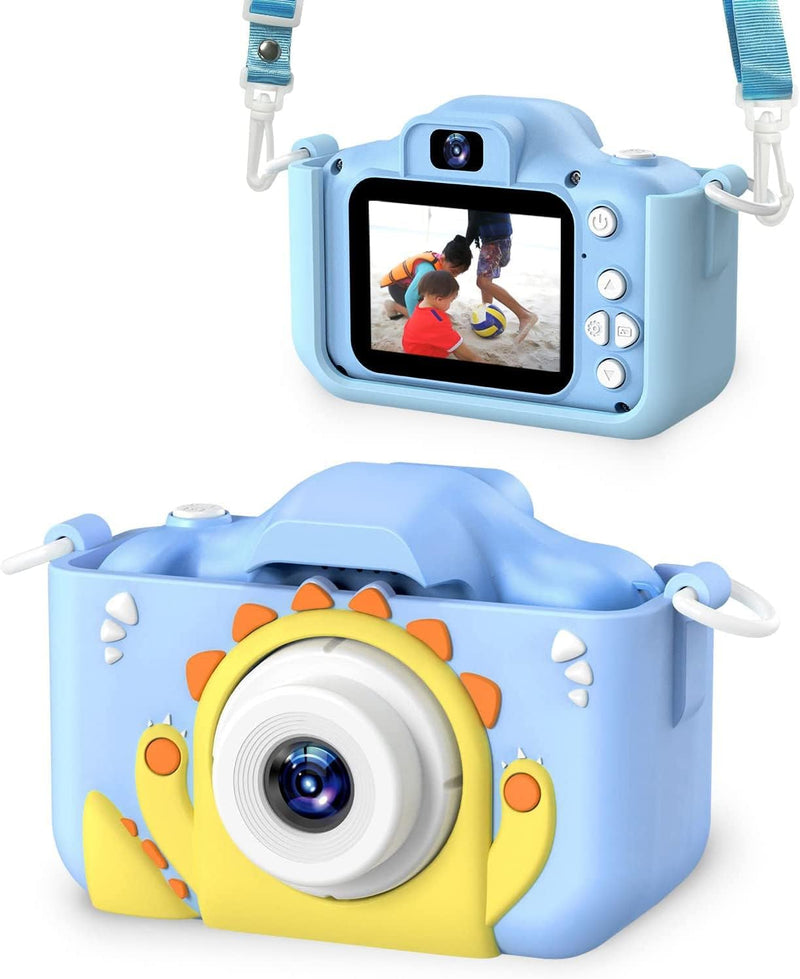 Dwfit Kinder Kamera, Digitalkamera für Kinder,Selfie 1080P HD-Videospielzeugkamera mit 32G Karte,Ges