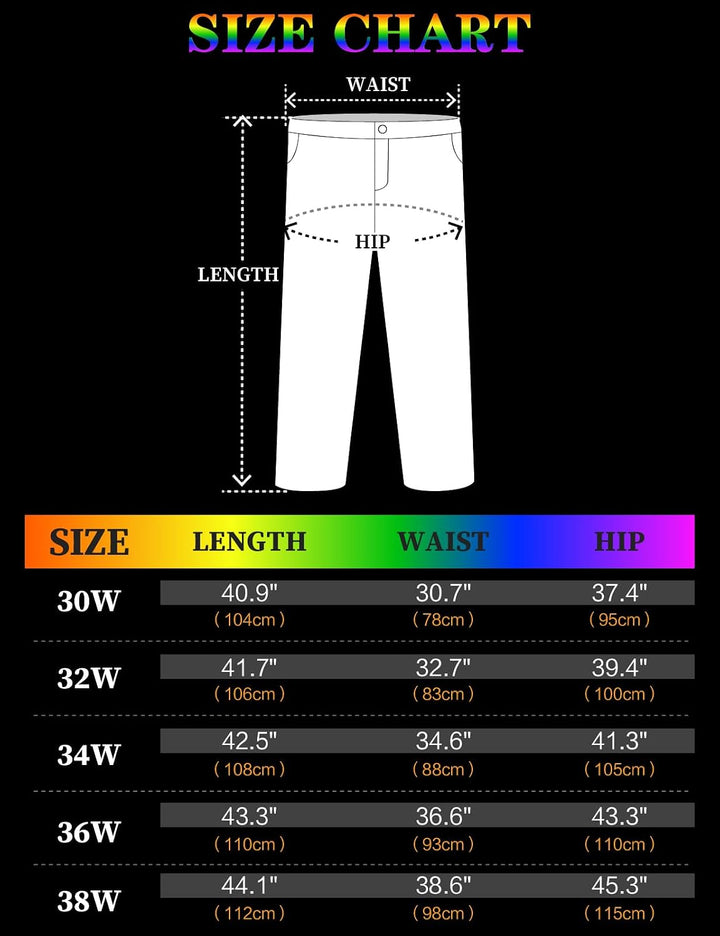 Herren 70er Jahre Disco Hose Metallic Glänzend Hosen 32W Mehrfarbig, 32W Mehrfarbig