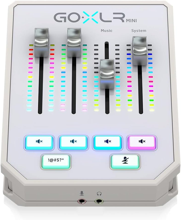 TC Helicon GoXLR MINI-WH Online-Broadcast-Mixer mit USB/Audio-Schnittstelle und Midas-Vorverstärker