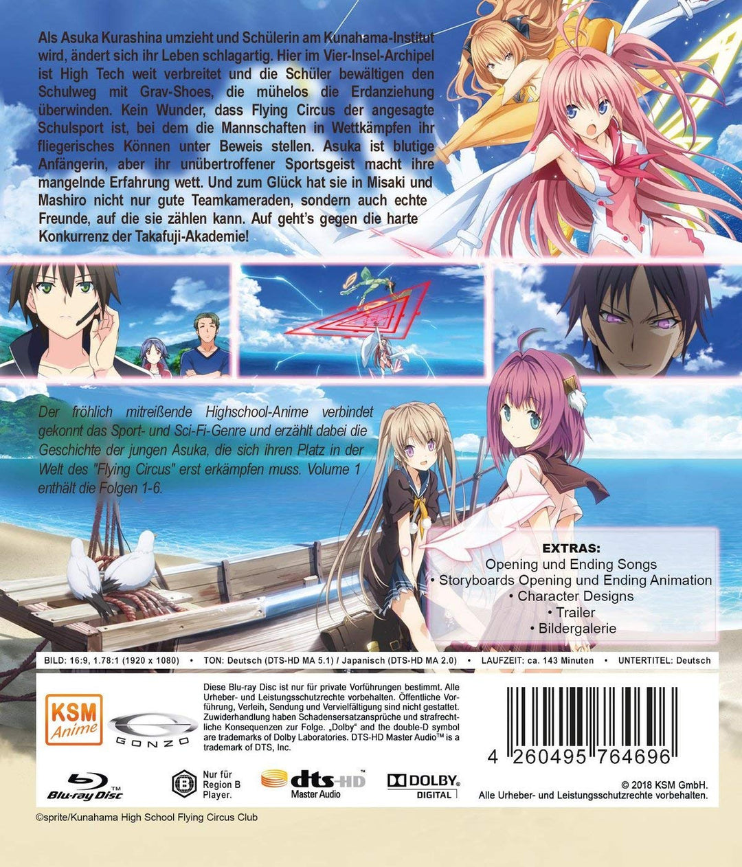 Aokana - Four Rhythm Across the Blue - Volume 1: Episode 01-06 [Blu-ray], Blu-ray