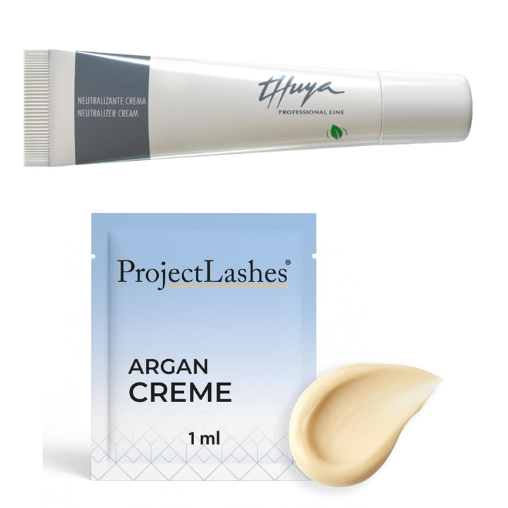 Thuya Neutralizer Cream 15ml + ProjectLashes Argan Cream 1ml - Augenbrauen Laminier- und Wimpernlift