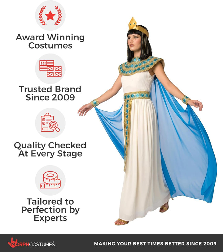 Morph Cleopatra Kostüm für Damen, Ägyptisches Thema, Perfekt für Partys und Events, S, S