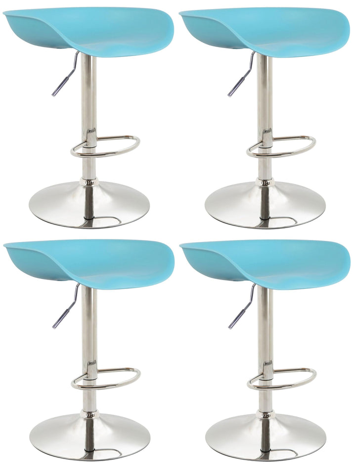 CLP 4er Set Barhocker Anaheim Kunststoff I Thekenhocker Mit Trompetenfuss I Barstühle Mit Fussstütze