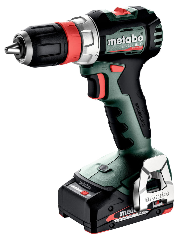 metabo Akku-Bohrschrauber BS 18 L BL Q - 18 V, 65 Nm Drehmoment - Brushless Motor, LED-Licht, Schnel