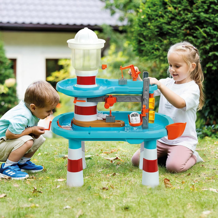 Theo Klein 7715 Aqua Action Lighthouse Wasserspieltisch XXL | Interaktiv & Motorik-Spielzeug | Spiel