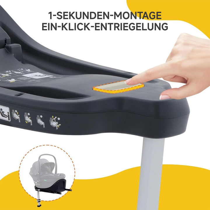 Jovikids Babyschale, Stufenlos verstellbare Liegeposition, Gruppe 0/0+ (40-87 cm) Baby Autositz mit