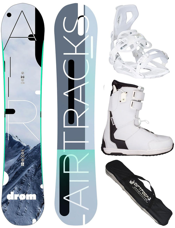 Airtracks Damen Snowboard-Set Drom Rocker + Bindung Master W Fastec + Boots + Sb Bag 140 145 150 155