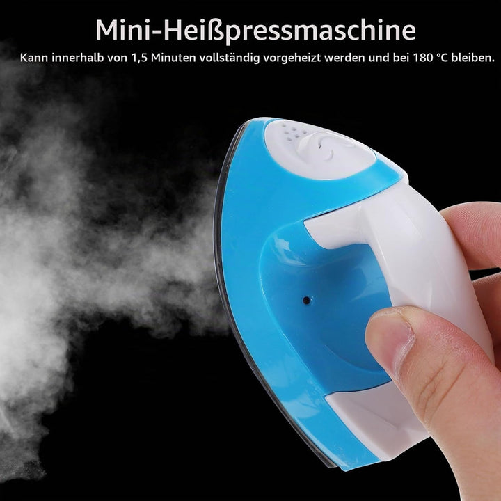 Mini Bügeleisen zum Nähen, Kleines Bügeleisen für Bügelperlen, 180°C Konstante Temperatur Tragbare M