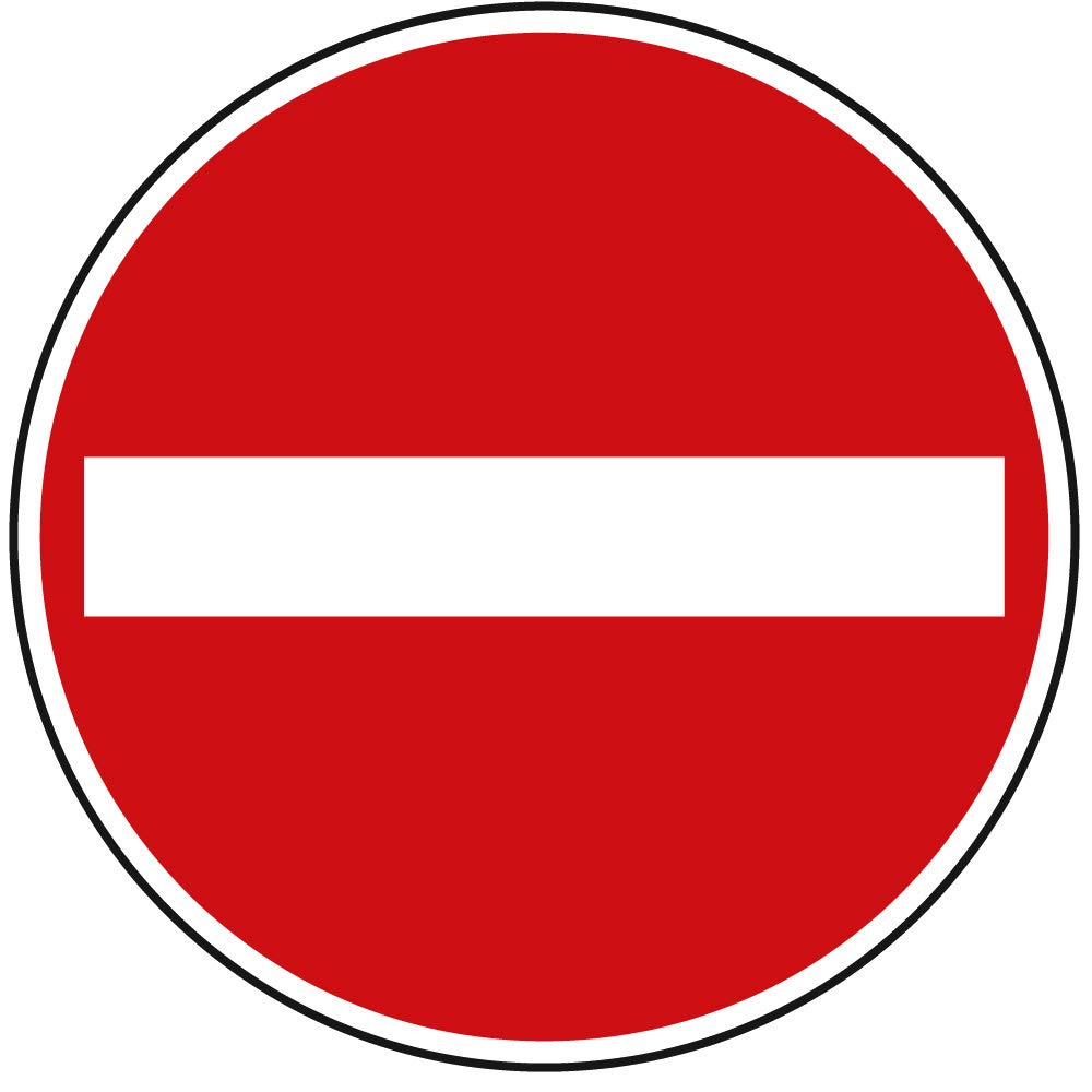 Verkehrszeichen Verbot der Einfahrt Nr. 267 | Ø 600mm, Alu 2mm, RA1 | Original Verkehrsschild nach S