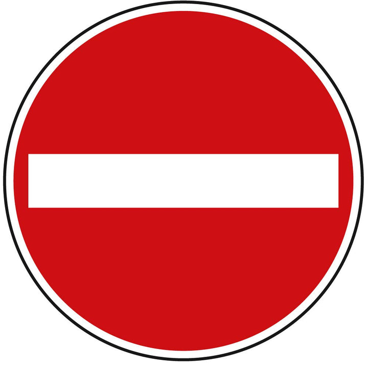Verkehrszeichen Verbot der Einfahrt Nr. 267 | Ø 600mm, Alu 2mm, RA1 | Original Verkehrsschild nach S