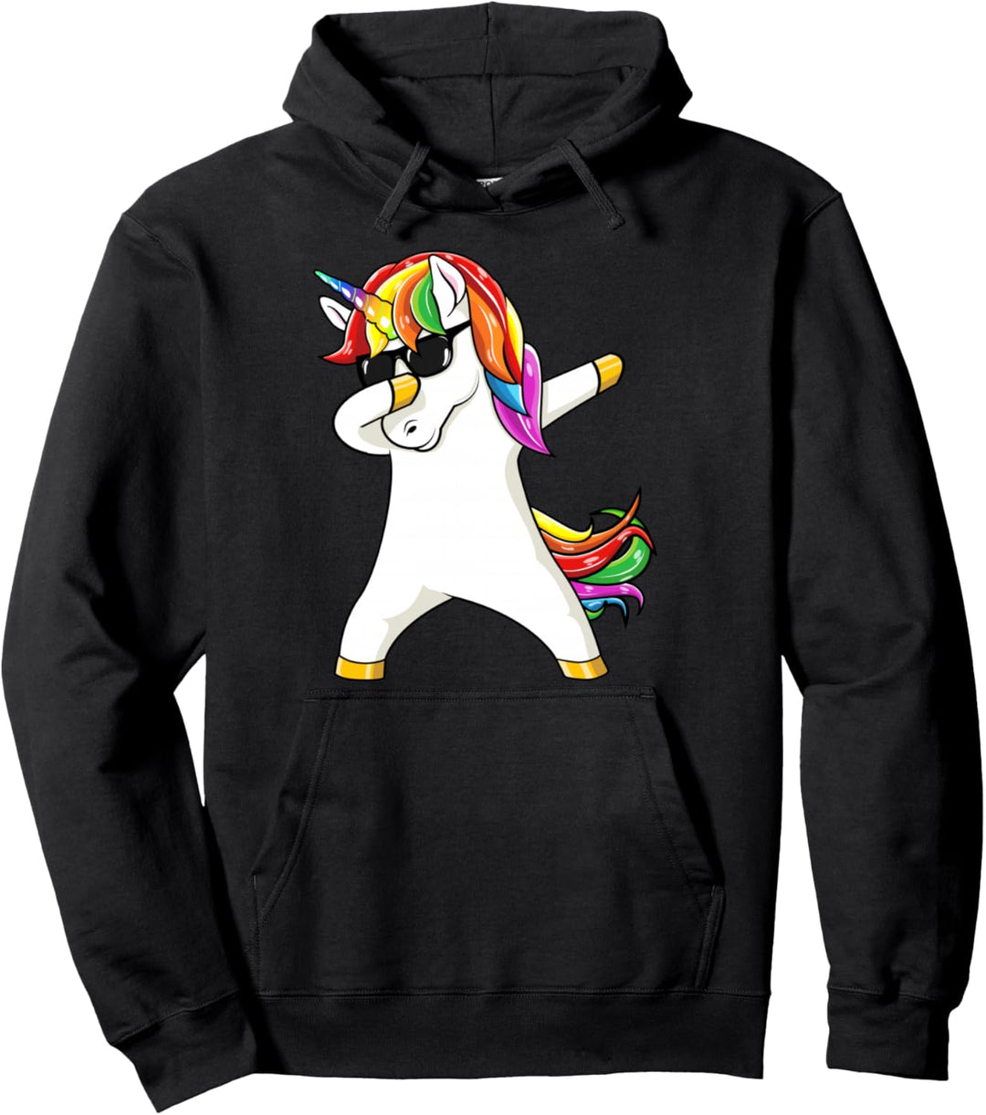 Dabbing Unicorn T-shirt Unicorns Rainbow Squad Party Gift Pullover Hoodie