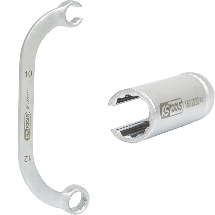 KS Tools 150.2231 Turbolader Spezial-Schlüssel für VAG, 10 x 12 mm &amp; 150.2232 1/4" Turbolader Spezia