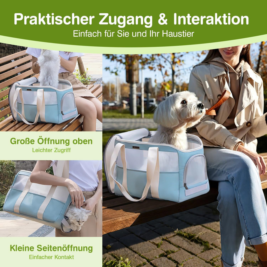 ALLSOPETS Hundetragetasche Haustier Tragetasche für Hunde und Katzen Atmungsaktiv Hundetasche mit He