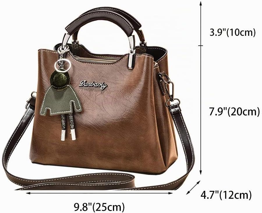 BUKESIYI Damen Tasche Umhängetasche Handtasche Frauen Klein Schultertasche Weekender Lack PU Leder C