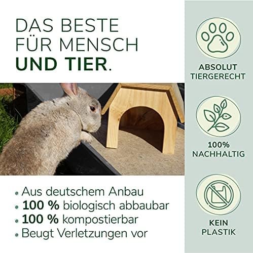 Natursache Hanfmatten für Nager - 100x50x0,5cm Nagerteppich aus 100% Hanf - Hanfmatte für Kaninchen,