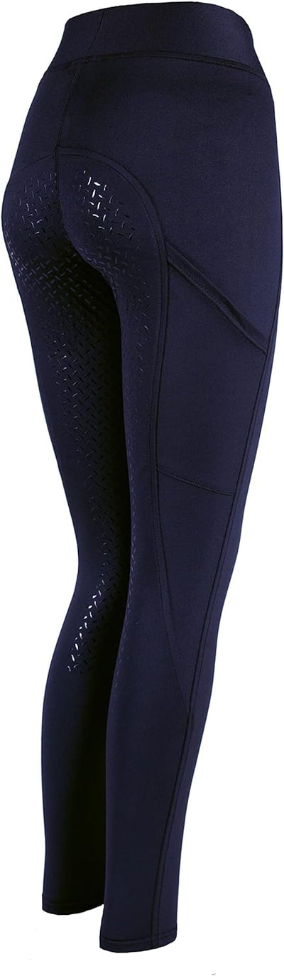 PFIFF 103100 Damen Reitleggings „Selina“ mit Handytasche S Blau, S Blau